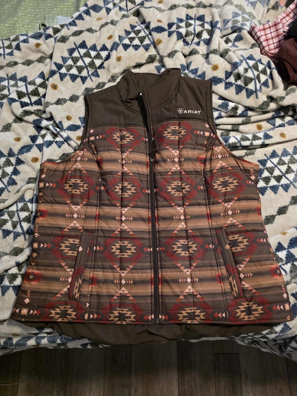 Ariat Women's Brown Southwestern Concealed Carry Vest